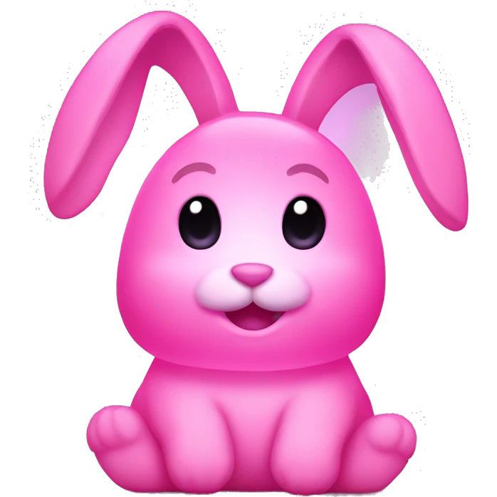 Glowing pink bunny emoji