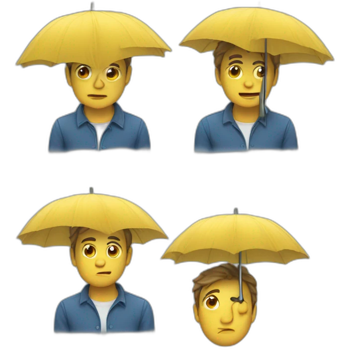 raining-heads emoji