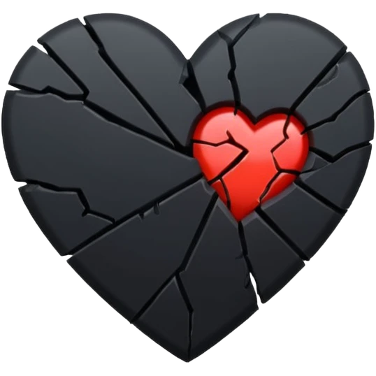 black broken heart emoji