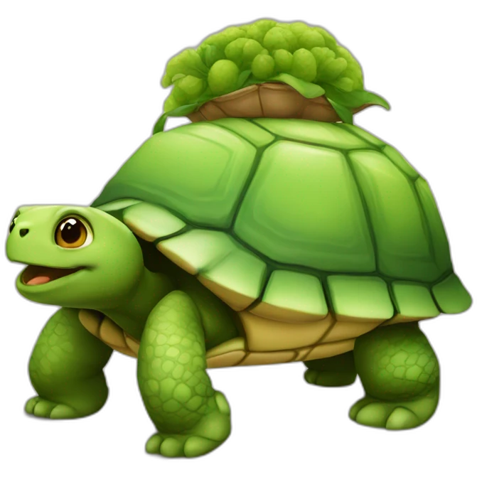 Chat sur une tortue emoji