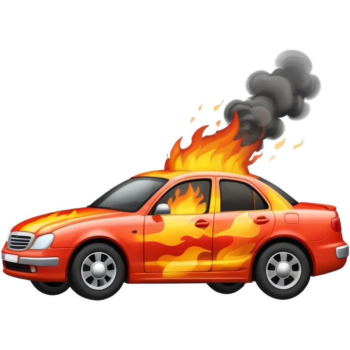 Car burning emoji