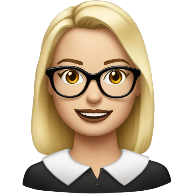 Margot robbie with glasses  emoji