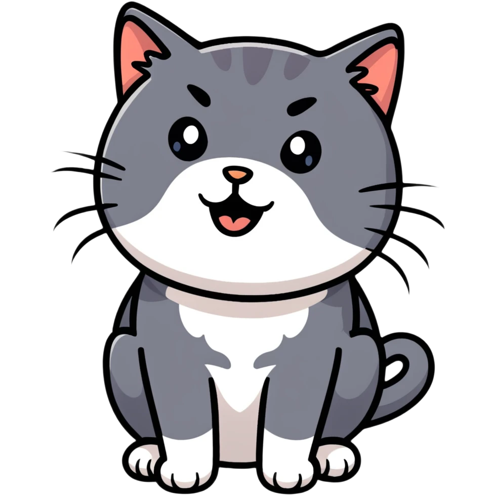 Shocked cat emoji