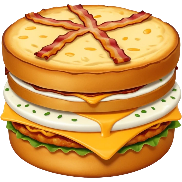 Bacon cheese and ranch fried  emoji