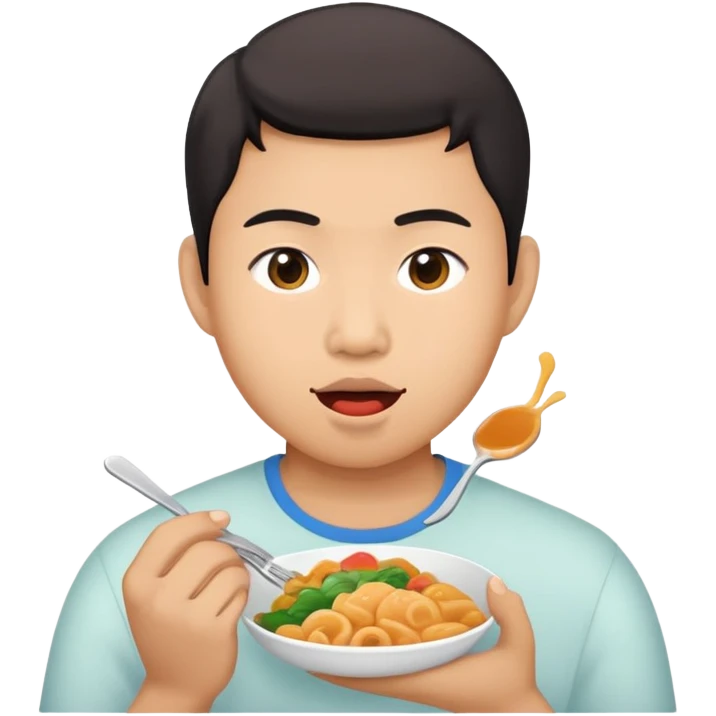 asian eating sebastian  emoji