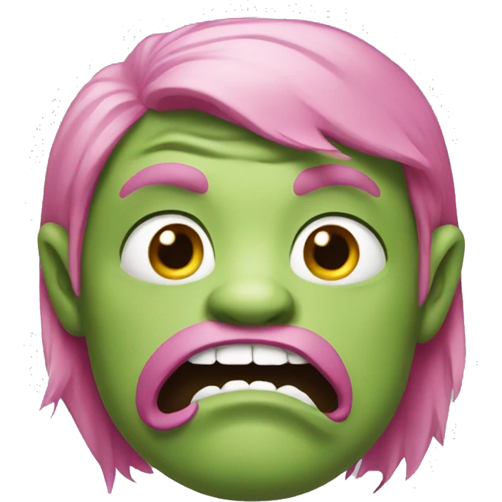 ogre with pink hair emoji