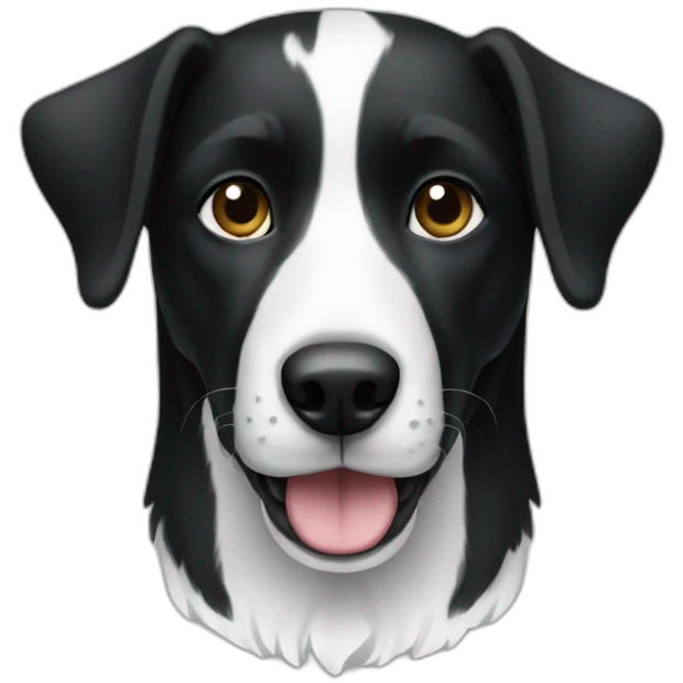 black and white dog spotted emoji