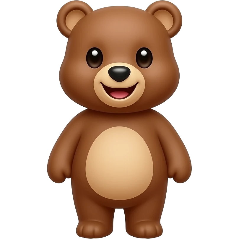 a bear with smily face with a text saying "thank you" on top emoji