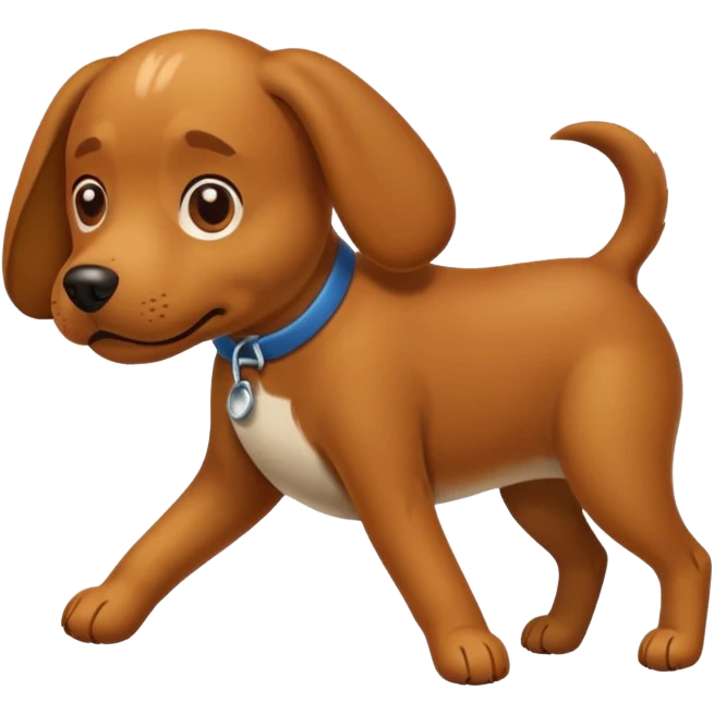 Brown dog drunk emoji