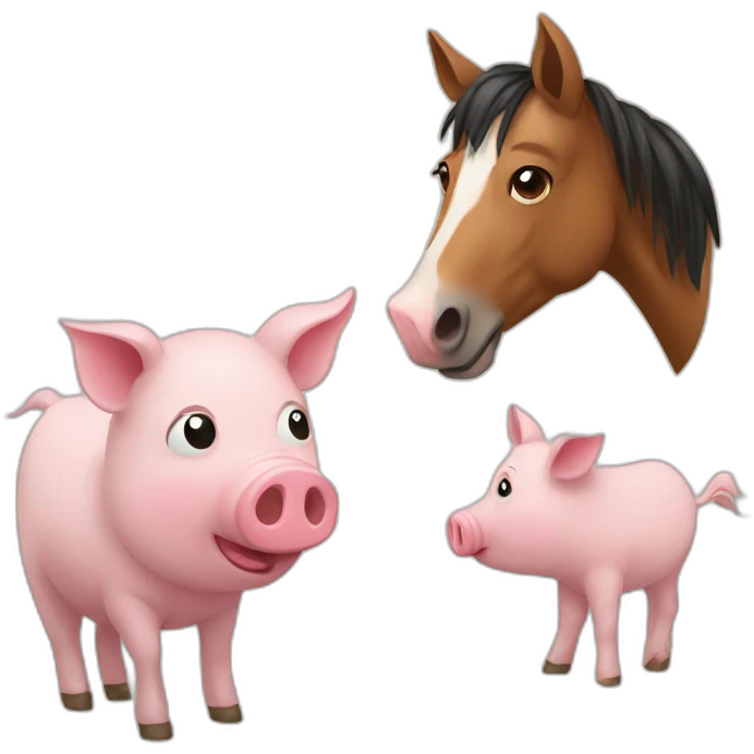 horse + pig emoji