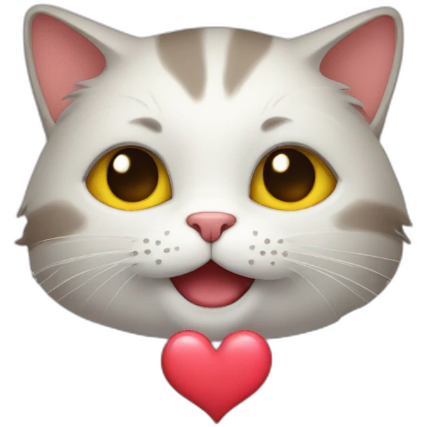 Cat with heart emoji