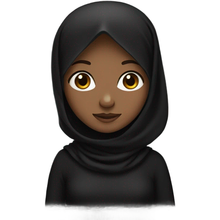 Girl with a black hijab  emoji