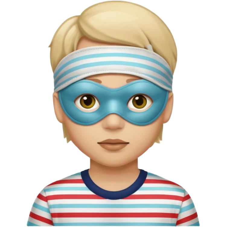 A theif robber emoji,Stripped shirt.eye mask. emoji