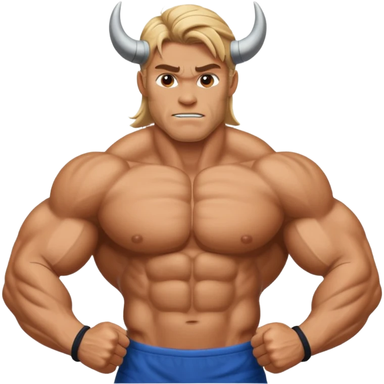 Viki vikingo flexing muscles emoji