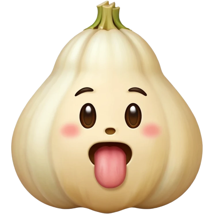 Poop eating garlic emoji