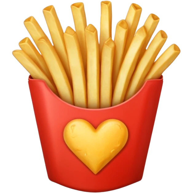 French fries in heart shape emoji