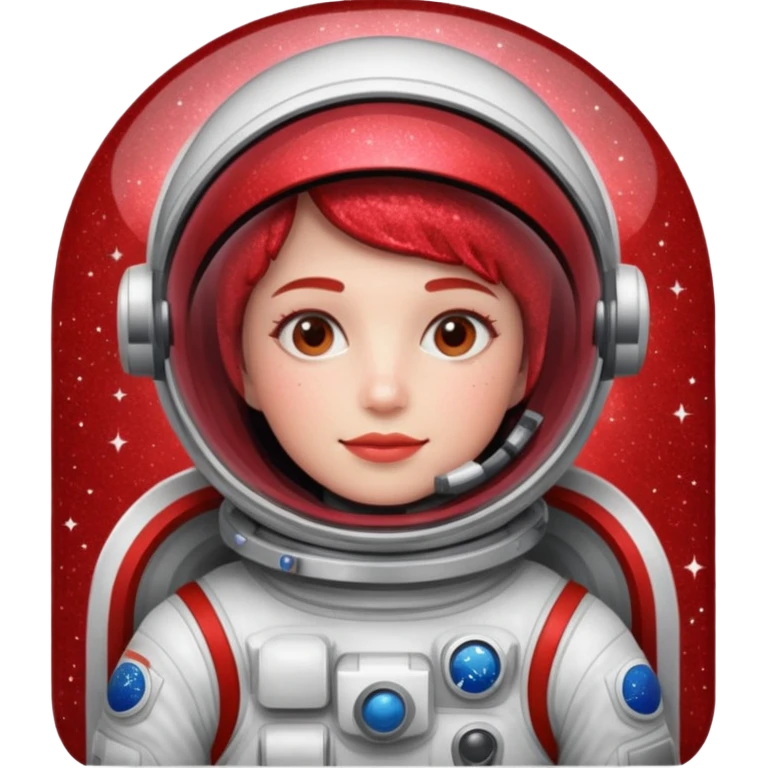 red glitter astronaut emoji
