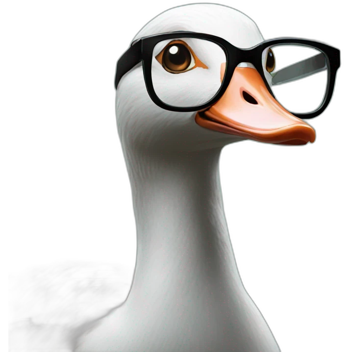 Goose with glasses emoji