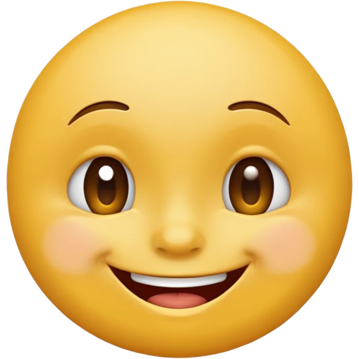 Emoji, yellow round smiling face, Narrow eyes curved downwards emoji