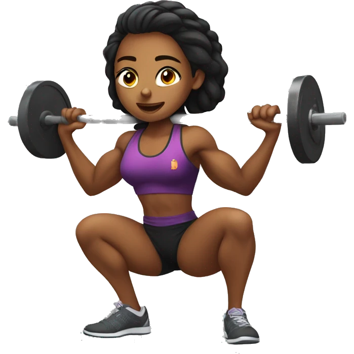 Female athlete doing snatch crossfit emoji