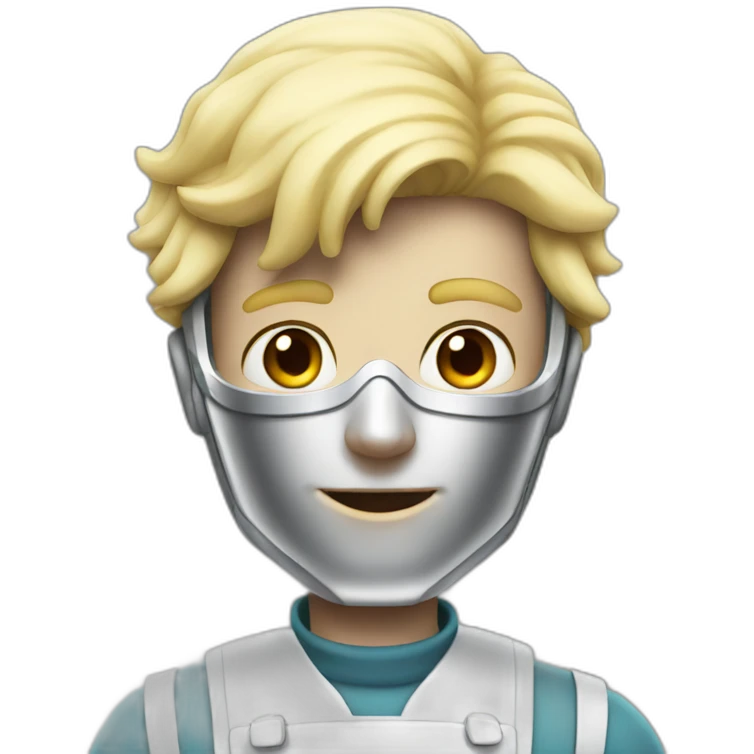Blonde Guy maid robot emoji