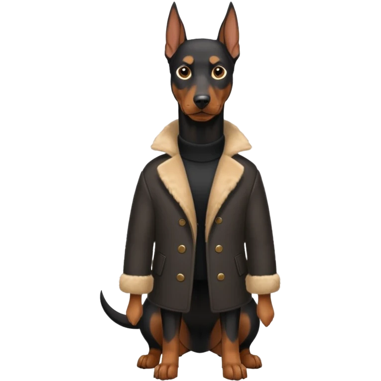 Doberman with clothes on emoji