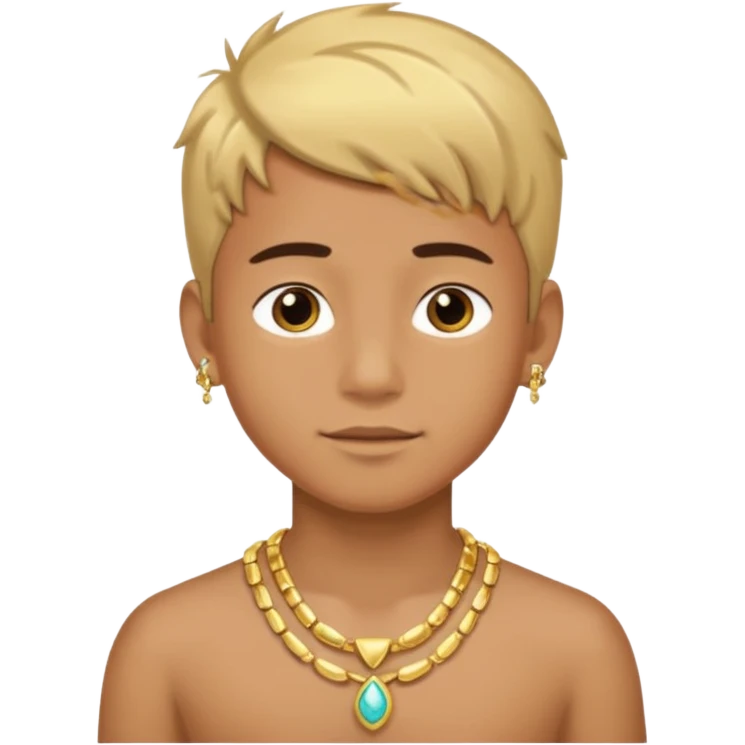 boy wearing jewelry outdoors emoji