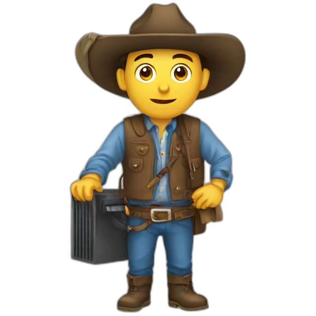gaucho con una computadora emoji