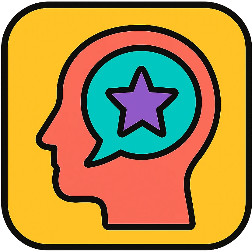 app icon for a PWA that helps users train their mind to find the positive in people and situations, vibrant color scheme emoji