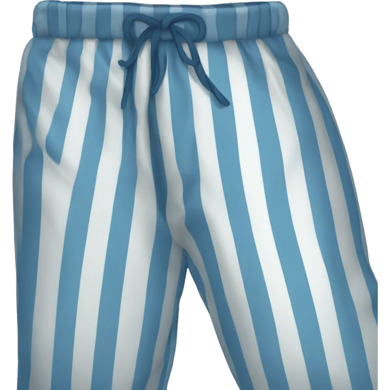 Striped pyjama pants blue emoji