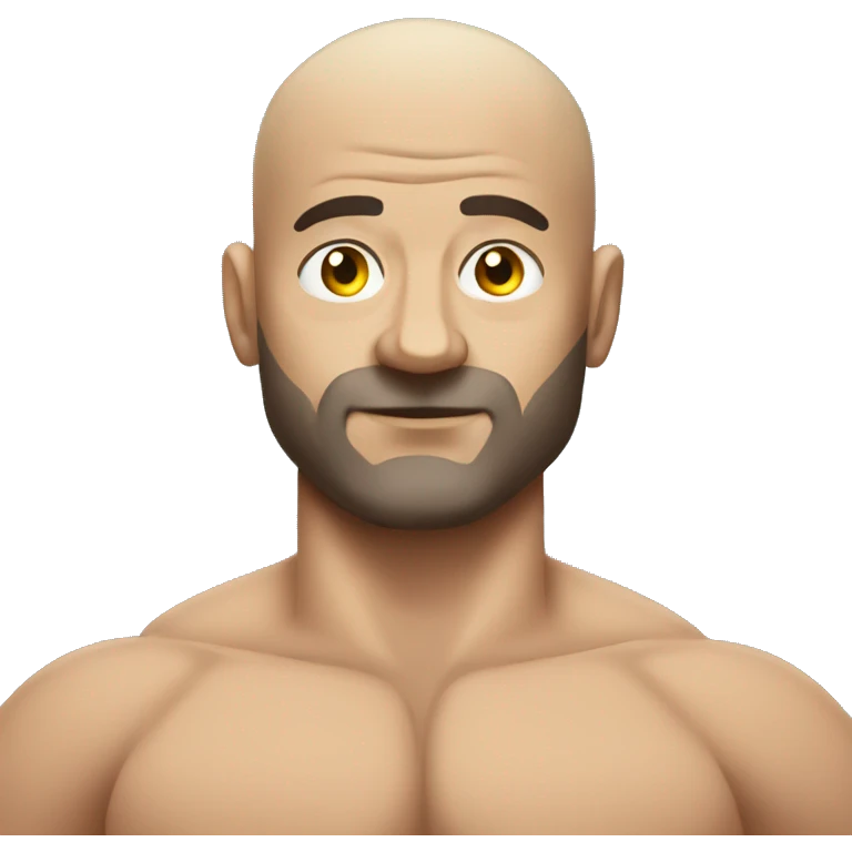 bald man bench press  emoji