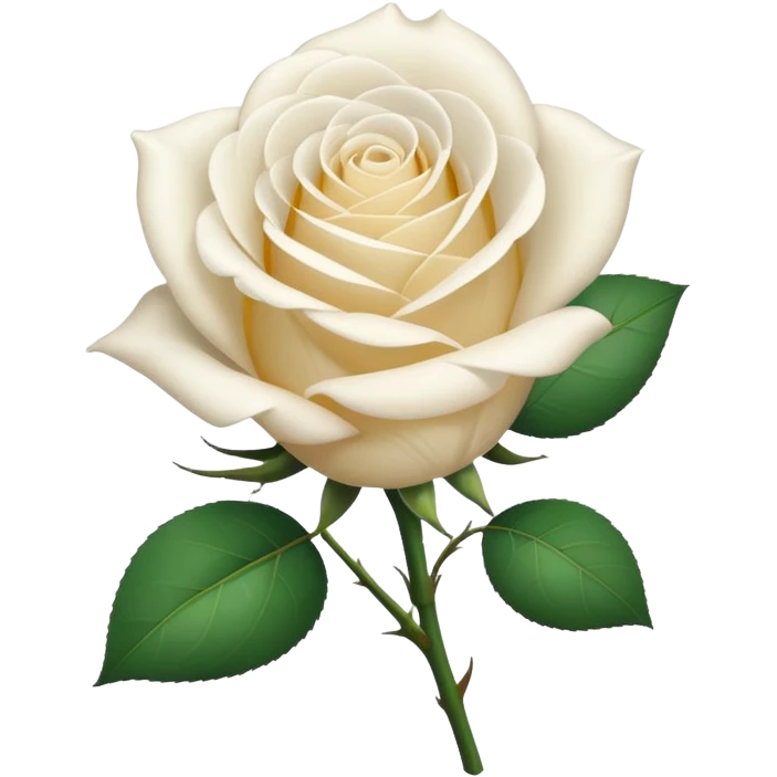 simple white rose, not need leaf emoji