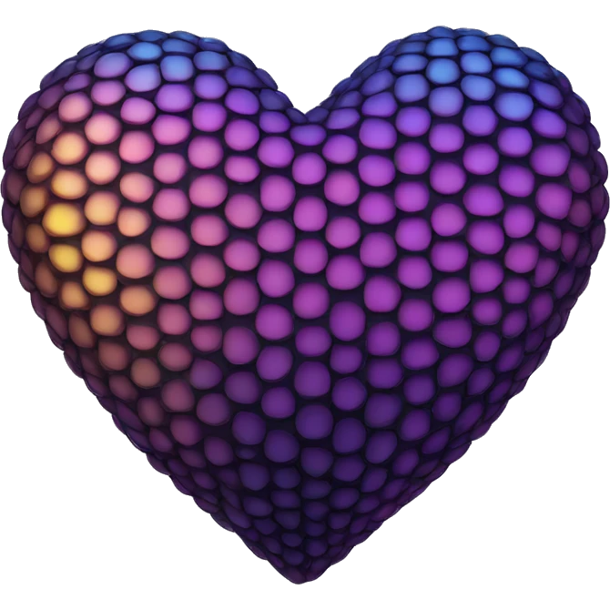 dark warm iridescent SCALE heart emoji