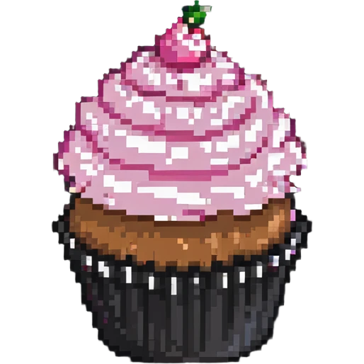 cupcake with pink icing emoji