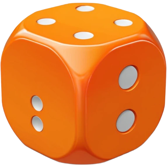 12-sided dice orange emoji