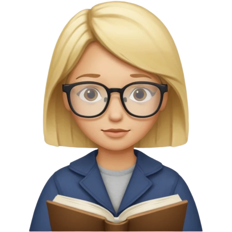 blondie horse read book with glasses emoji