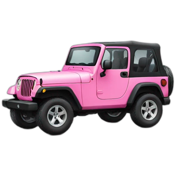 pink jeep emoji
