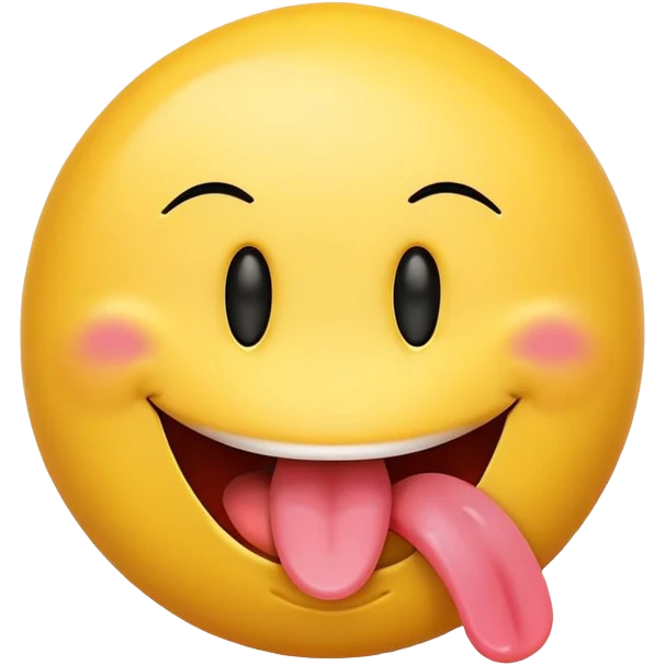 Smiley face with two tongues emoji