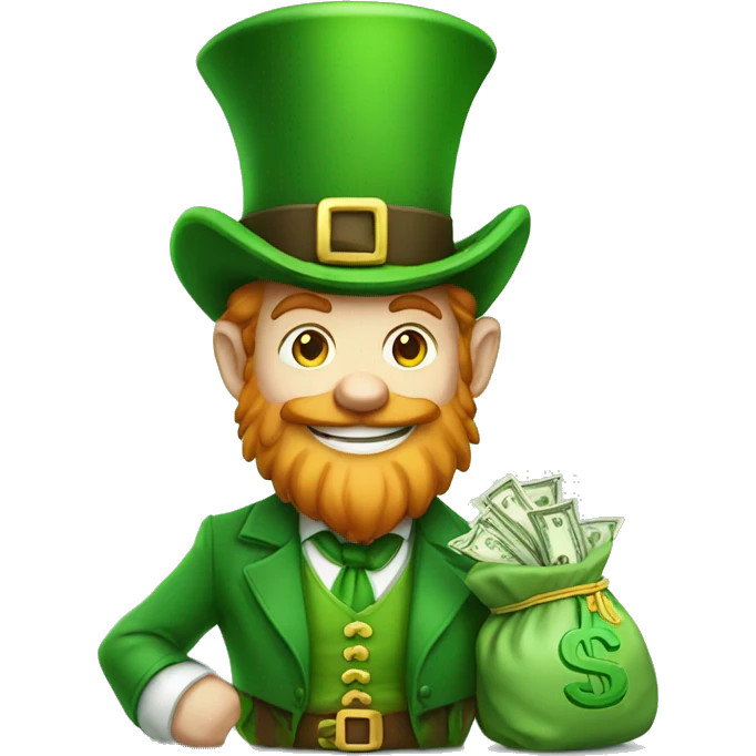 leprechaun with bag of money emoji