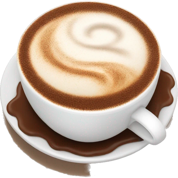Cappuccino with frothy milk and sprinkled cocoa on top emoji