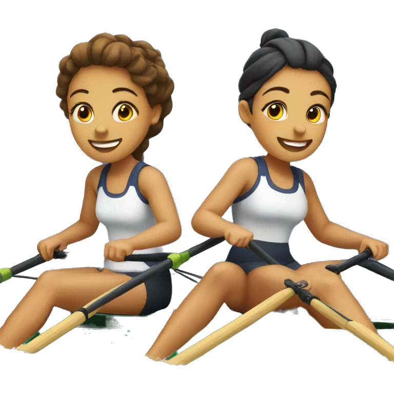 4 girls rowing in a quad  emoji