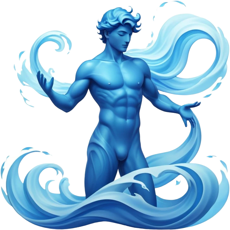 Male form made entirely of swirling ethereal energy, flowing abstract waves creating masculine silhouette, no detailed features emoji