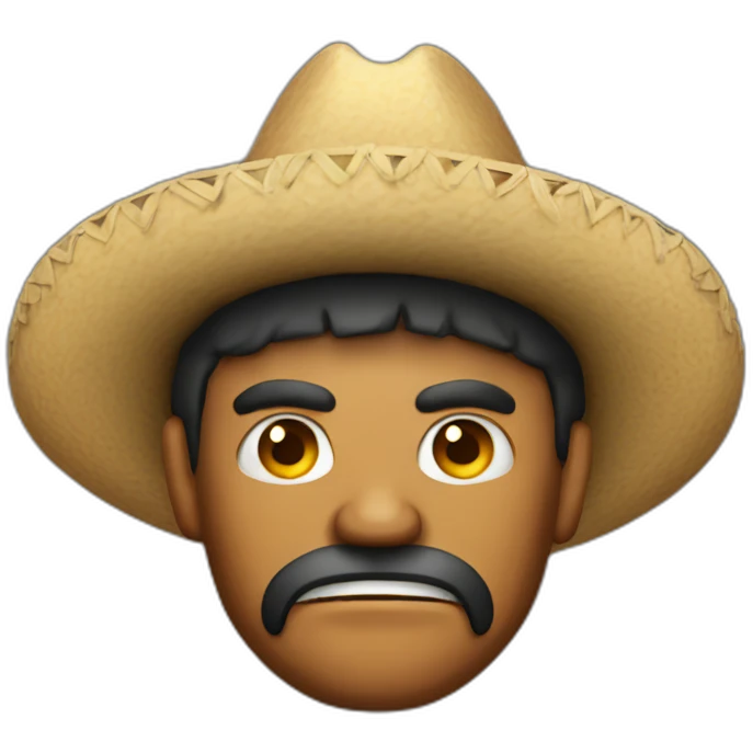 Angry man wearing sombrero emoji