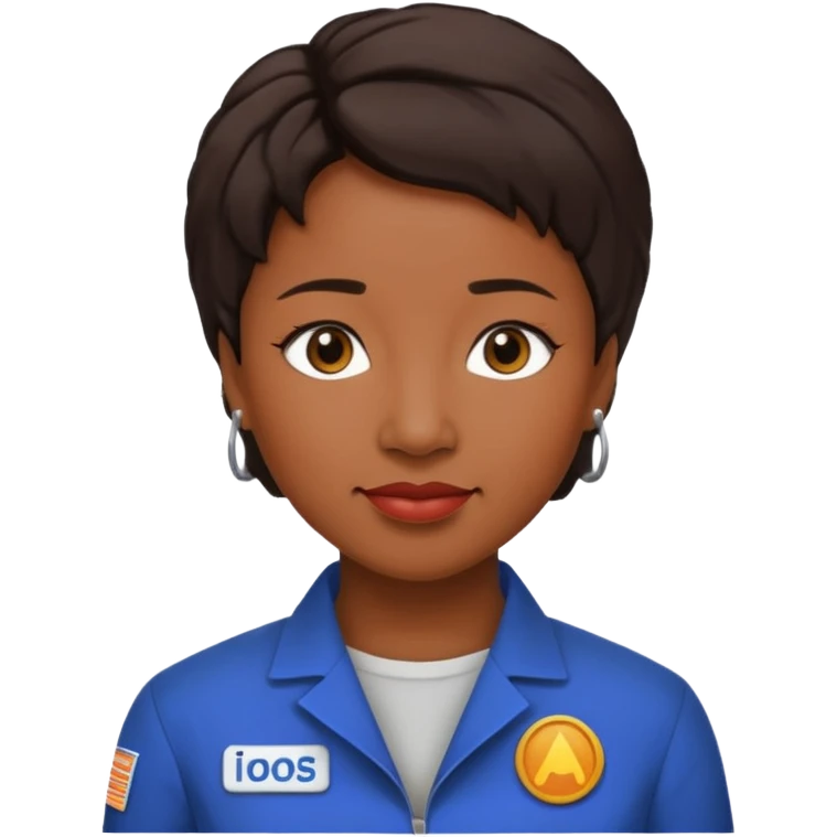 Mae Jemison with dark brown hair emoji