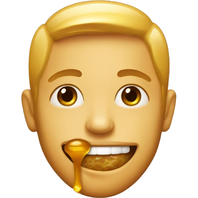 Guy with a honey tounge  emoji