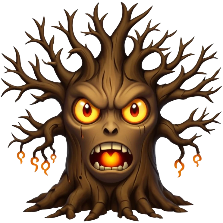 Tree with glowing eyes – Angry face



















 emoji