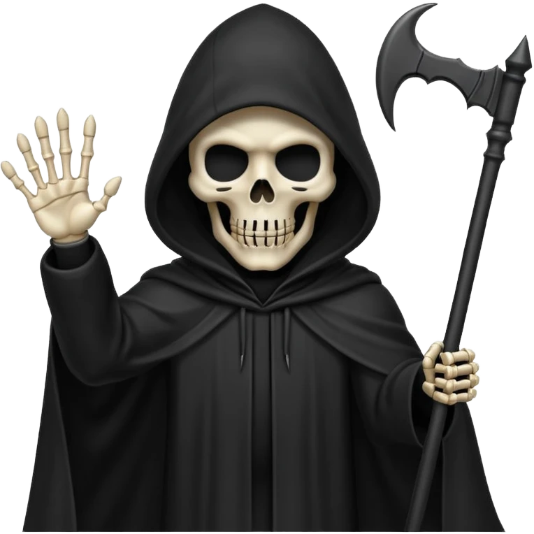 Waving dark reaper emoji emoji