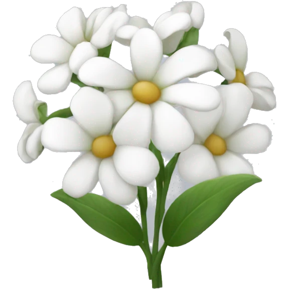 white flowers  emoji