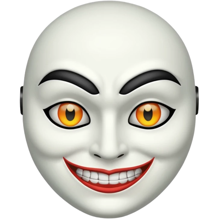 Blank mask evil eyebrows smile emoji