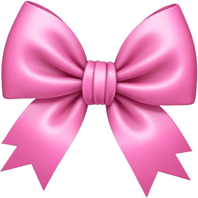 Pink bow cute emoji